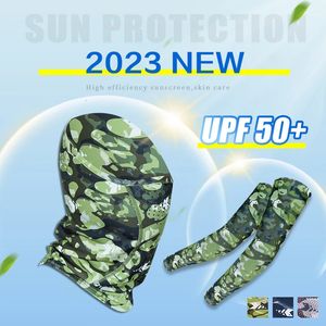 23 LSP UPF50 anti UV Máscara de pesca Polaina para el cuello / Mangas del brazo Protector del brazo Sensación de hielo Transpirable Secado rápido Montar Deporte al aire libre 240112