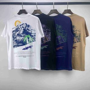 23 T-shirt à la mode pour hommes et femmes Tooling High Street Brand Carhart New Snow Peak Pattern Couple Loose Short Sleeve Trend Sdnk