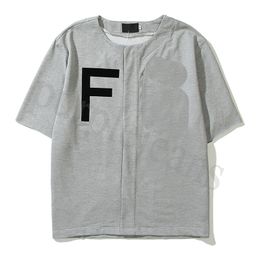 23 Мужская футболка Мужская и женская дизайнерская футболка Street Casual Mist Футболка FG с коротким рукавом 1977 Хлопковая рубашка со стереопринтом FOG Shirt S-XXL