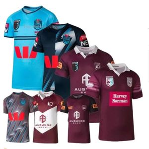 23 Magliette da esterno da donna per uomo Harvey Norman QLD Maroons 2024 Maglia da rugby Australia QUEENSLAND STATE OF ORIGIN NSW BLUES Maglia da allenamento per la casa TRY 5559