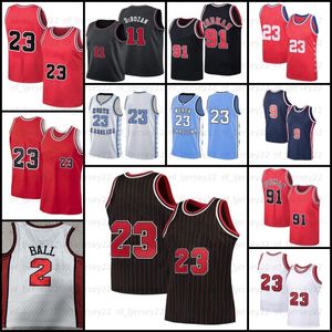 23 Michael DeMar Zach DeRozan LaVine Jersey Basketball Retro Dennis Lonzo Rodman Ball Maillots Scottie Derrick Pippen 75e anniversaire hommes