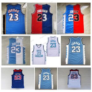 23 Michael Jor Dan Wizard Caroline du Nord Basketball Jersey Washingtons Michael Jor Dan Bullets Throwback Blue White Size S-XXL