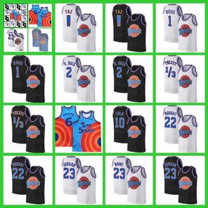 Camiseta de baloncesto NCAA Tune Squad Lebron 6 James Bugs Bunny Bill Murray Lola Bunny Tweety Bird. Taz 1/3 Tweety Daffy Duck Men Youth Jerseys