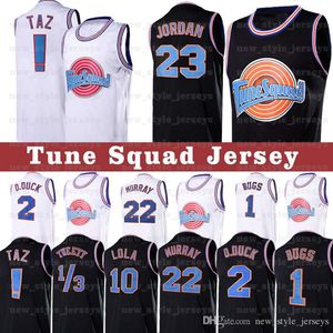 23 Michael Basketball Tune Squad Jersey Taz 1/3 Tweety Jam Bugs Bunny Movie 22 Bill Murray 10 Lola 2 D.DUCK Maillots de basket-ball