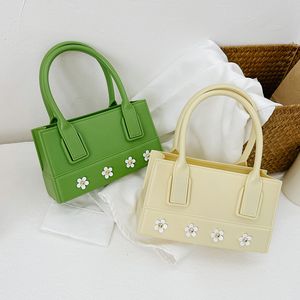 23 nouvelle mode petite fleur PVC fourre-tout 5A qualité femmes grande capacité couleur unie sacs à cosmétiques de luxe concepteur dame sacs à main