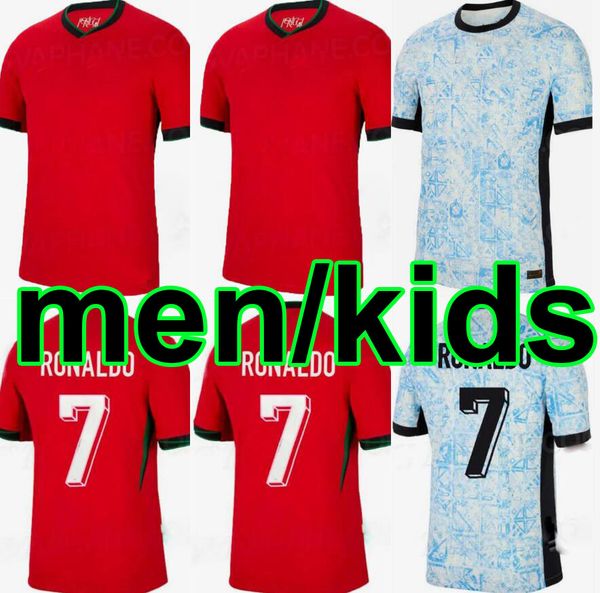 24/25 Portuguesa portugal camisetas de fútbol RUBEN RONALDO Portugieser Camiseta de fútbol portuguesa Hombres Conjuntos para niños Equipo de la Copa del Mundo Portugals encabeza Tailandia Top