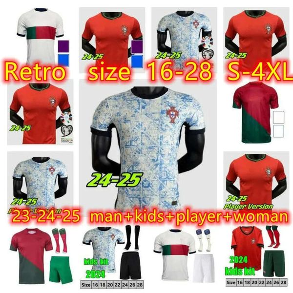 23 Maillots de football portugais Al Nassr FC RONALDO JOAO FELIX RUBEN NEVES EURO CUP PORTUGIESER 24 25 Portugal Maillot de football Team Men Kids Kit