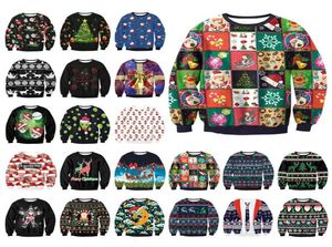 23 Style Mode Sweats à capuche de Noël Women039s Polaires à manches longues Filles Noël Elk Pull Col rond Lâche Clothing259w2016007