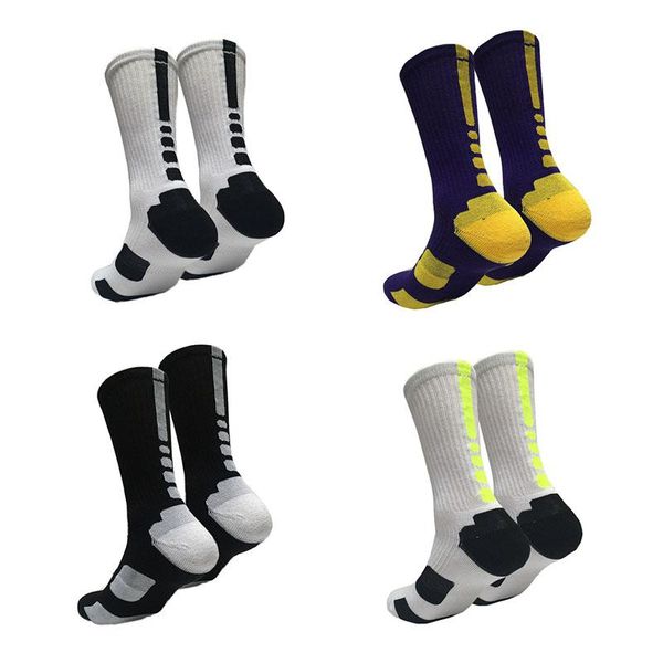 Chaussettes de basket-ball Elite, 23 Styles, chaussettes de Sport athlétique longues aux genoux, pour adolescents et garçons, à Compression thermique, à la mode, serviette d'hiver