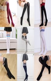23 stijlen mode grote meisjes over knie lange streep dunne kousen dij hoge sokken zoete zomer schattig meisje socking m7435435029