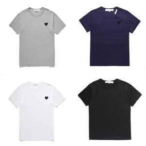 23 Zomer Designer T-shirts Klein Zwart Hart 2 Ogen Patroon T-shirt Nieuw Casual Modemerk Borduurwerk Liefde Harten Puur Katoen T-shirts met Korte Mouwen voor Mannen Vrouwen