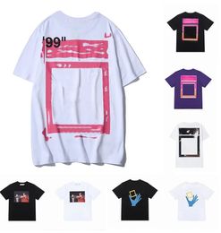 23 Camisetas Offs Verano para hombre Mujeres Diseñadores Camisetas Camisetas sueltas Marcas de moda Tops Hombre S Camisa casual Ropa de lujo Ropa de calle Camisetas