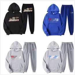 23 Survêtement Tech Trapstar pour homme, haut à capuche, haut à capuche, Europe, américain, basket-ball, football, rugby, deux pièces avec veste à capuche à manches longues pour femme, pantalon, printemps