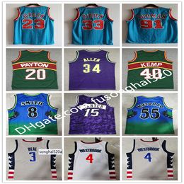 23 Vince 15 Carter Basketball Jersey Scottie 33 Pippen Dennis 91 Rodman Retro Ray 34 Allen Kemp Gary Payton Smith Mutombo Beal Wes Jerseys