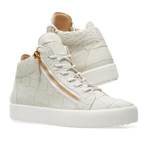 23 Winter heren sneaker met rits Kriss Plus mid-top sneakers platform dikke zolen veterschoenen zwart wit lakleer ronde neus luxe designer schoenen met doos 38-46