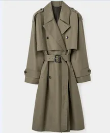 23 winter minimalistisch klassiek totem temperament los silhouet double-breasted trenchcoat lang dames high-end gevoel