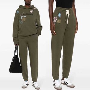 23 hiver nouvelle niche française Zadig Voltaire2024 fleur de cerisier papillon broderie pantalon de sport brodé femme polaire sanitaire longue