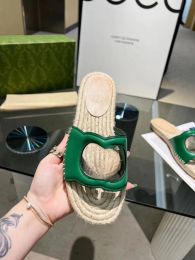 23 damesgesneden uitgesneden slippers slip -sandalen gebeeldhouwde koordplatform Basis koordplatform met rubberzool