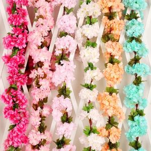230 cm artificielle fleur de cerisier vigne mariage jardin arc famille fête décoration noël fausse mariée plante décoration fleur vigne 240111