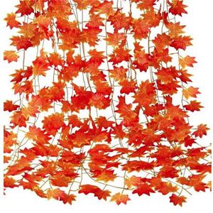 Guirlande de feuilles d'érable artificielles en soie de 230CM, feuilles d'érable suspendues, guirlande d'automne de Thanksgiving pour mariage, fête de jardin, décorative GC2316