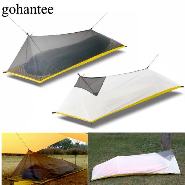 230g / 260g Ultralight 1 personne Personne en plein air tente de camping Summer Mesh Tent 410T 210T CORPS NYLON CORPS INDER TENTE MOSQUITO NET 3-4 SAISONS 240416
