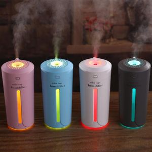 230ml Mini Luchtbevochtiger USB ultrasone luchtbevochtiger auto aroma diffuser elektrische essentiële olie diffuser cup 7 kleur led nachtlichten