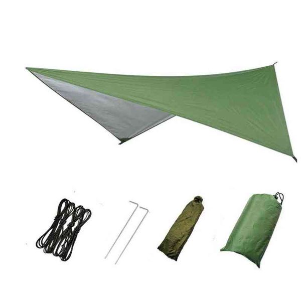 230x210cm imperméable bâche tente ombre multifonction ultraléger jardin antiuv auvent auvent camping en plein air hamac anti-pluie H220419