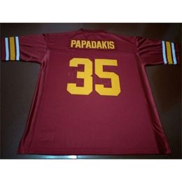 2324 #35 USC Trojans Van Raaphorst Papadakis echte volledige borduurwerk College Jersey maat S-4XL of aangepaste naam of nummer jersey