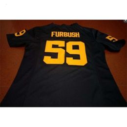 2324 # 59 Noah Furbush Michigan Wolverines Alumni College Jersey S-4XLou personnalisé n'importe quel nom ou numéro de maillot