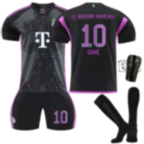 2324 Bayern Black Away Purple No.10 Sane 25 Muller No.6 Jersey Football Enfants and Adults