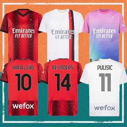 MILANS Voetbalshirts 2324 IBRAHIMOVIC GIROUD PULISIC THEO TONALI REIJNDERS Shirt ROMAGNOLI RAFA LEAO S.CASTILLEJO REIJNDERS LOFTUS-CHEEK Voetbaltenue