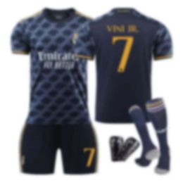 2324 New Real Madrid Away Adult Childrens Étudiant Kit de formation des étudiants en jersey Mentille et maillots de football pour femmes