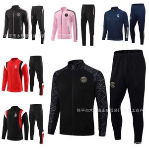 2324 Real Madrid Blue Jacket voetbaljersey Changla herfst en wintertraining jersey team jersey Miami Jacket speelt trui