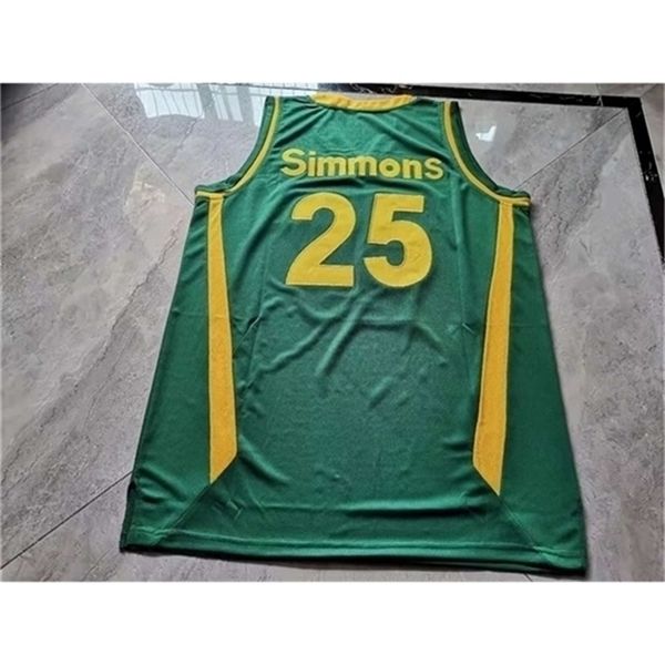 2324rare Maillot de basket-ball Hommes Jeunes femmes Vintage Simmons Australie Taille S-5XL personnalisé n'importe quel nom ou numéro