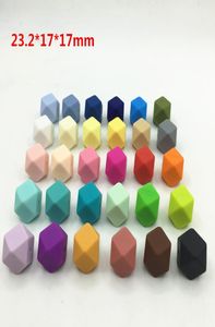 232 mm grootste geometrische zeshoek siliconen kralen doe -het -zelf van 100 pcs hexagon losse individuele siliconen kralen in 30 kleuren3587839