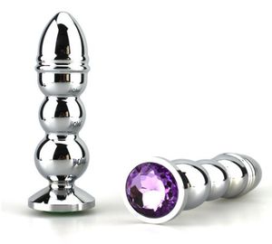 235g Grote Maat Metalen Juwelen Enorme Butt Plug Staal Kristal Anale Plug Speeltjes Voor Mannen En Vrouwen Acry04 Y1907163963130