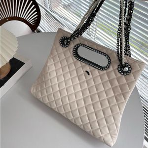 23A Taller hecho a mano Bolso con cadena de perlas Bolso de lujo vintage Bolso de hombro Bolso de diseñador Bolso de mano 33cm