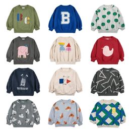 23aw T-shirt à manches longues d'hiver BC Kids Brand Pilovers Boys Girls Super Fashion Designer Flued Tops Sweatshirts 231227