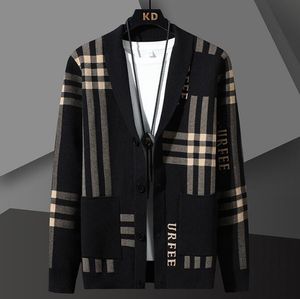 23b hommes designer pull noir cardigan à carreaux coupe ajustée à manches longues automne pull pour hommes veste tricotée douce