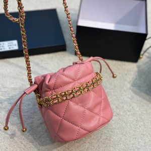 23C Français pour femmes Vanité Vanité Sacs à crampons Bracelet Bracelet Pink Bracelet Handle Tapes Gold Metal Metalasse