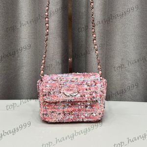 23C SHIMMER GILTTER PINK SIQUINS Classic Mini Fap Makeup Makeup Vanity Box Boxs Turnle Backle Crossbody Fanny Pack Cost Cosmetic Case Lipsctick Carte Purse 14x12x5cm