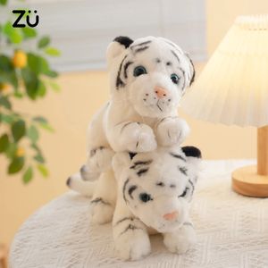 23 cm 1 pcs mignon peluche bébé tigre blanc sibérien en peluche jouet doux chambre décor cadeau pour fille garçon peluches poupée 240321