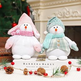 23 cm kerstdecoraties Plush Snowman Doll Doek Art Dolls Kids Kerst geschenken Winterornamenten