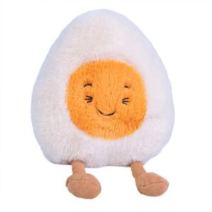 Juguete de peluche divertido de 23cm, cojín con forma de huevo relleno, muñeca para niños, almohada creativa con forma de huevos cocidos, regalo de cumpleaños y Navidad para niña LA419