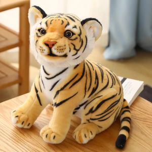 23 cm Simulation bébé tigre en peluche peluche doux Animal sauvage forêt tigre oreiller poupées pour enfants cadeau d'anniversaire 240102