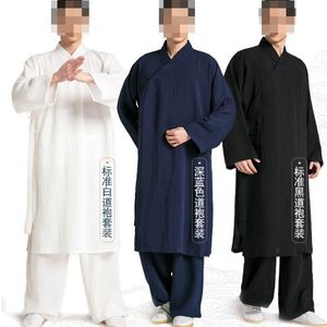 23color Lin de haute qualité 3pcs / set wudang tai chi robe personnaliser le taoïsme