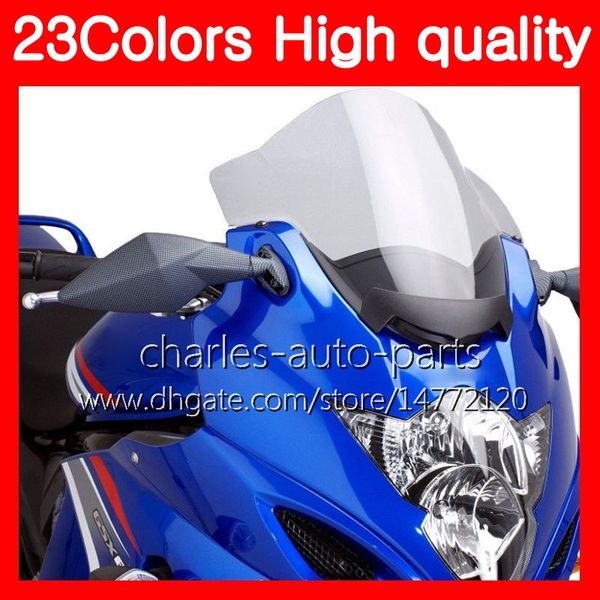 100% nuevo parabrisas de motocicleta para SUZUKI GSXF650 GSX650F 08 09 10 11 12 13 2008 2009 2010 2011 12 2013 Parabrisas de humo transparente negro cromado