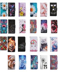 23designs Lederen Portemonnee Gevallen Voor Samsung A04S M13 4G 5G A04 M23 F23 M40S A54 A34 Mode Bloem vlinder Wolf Schedel Oceaan Anima9616291