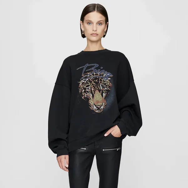 23FW AB Anine Diseñador Streetwear Sudadera Tigre Impreso Mujeres Bing Suéter suelto Jersey Jumper Sudaderas con capucha