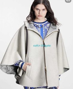 23fw diseñador de piel de invierno Windbreaker de lana para mujeres Letra clásica clásica de algodón de doble cara capa de capa de algodón de algodón a prueba de viento